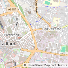 Map of Bradford, West Yorkshire
