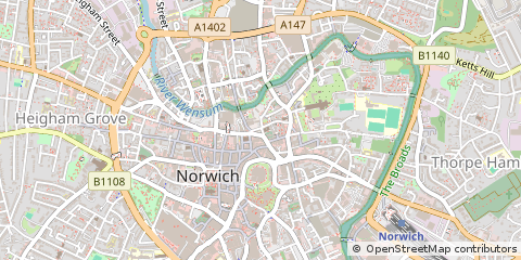 Map of Norwich, Norfolk
