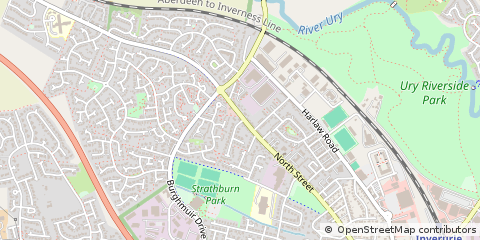 Map of Inverurie, Aberdeenshire