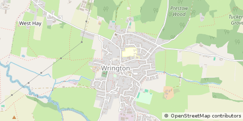 Map of Wrington, North Somerset