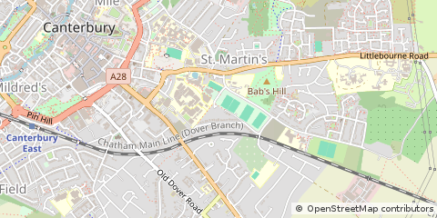 Map of Canterbury, Kent