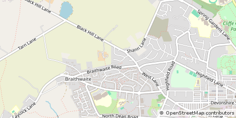 Map of Keighley, West Yorkshire