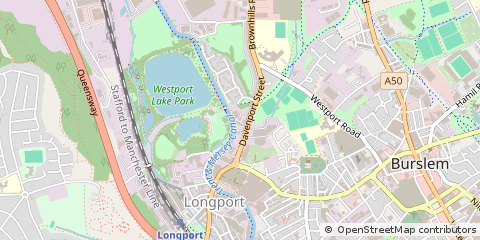 Map of Davenport Street,burslem, Stoke on Trent