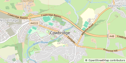 Map of Cowbridge, Vale of Glamorgan
