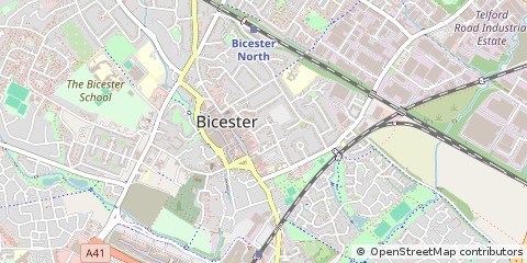 Map of Bicester, Oxfordshire