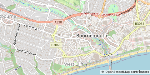 Map of Bournemouth, Dorset