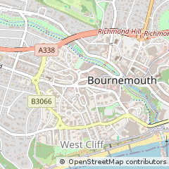 Map of Bournemouth, Dorset