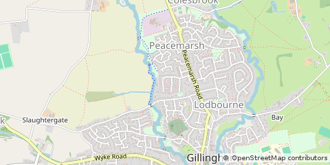 Map of Gillingham, Dorset