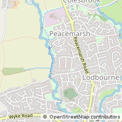 Map of Gillingham, Dorset