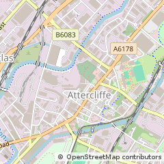 Map of Sheffield, South Yorkshire