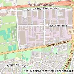 Map of Basildon, Essex
