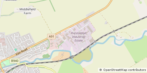 Map of Cupar, Fife