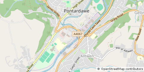 Map of Pontardawe, Neath Port Talbot