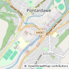Map of Pontardawe, Neath Port Talbot