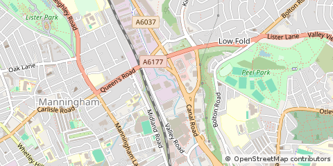 Map of Bradford, West Yorkshire