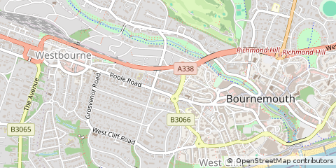 Map of Bournemouth, Dorset