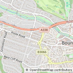 Map of Bournemouth, Dorset