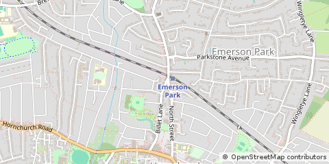 Map of Hornchurch, Essex