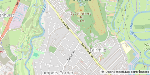 Map of Christchurch, Dorset