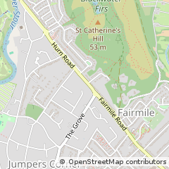 Map of Christchurch, Dorset