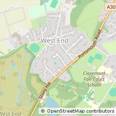 Map of Esher, Surrey