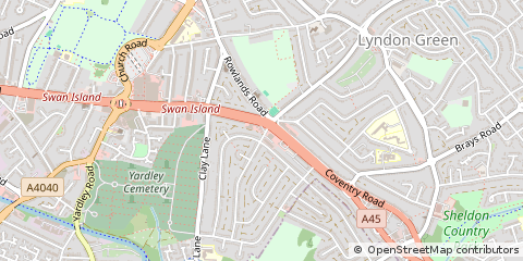 Map of Birmingham, West Midlands