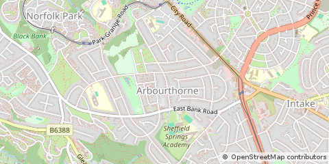 Map of Sheffield
