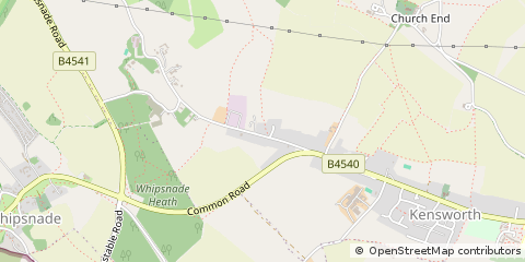 Map of Common Road,kensworth, Bedfordshire