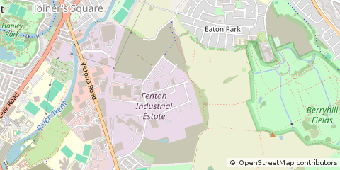 Map of Stoke on Trent, Staffordshire
