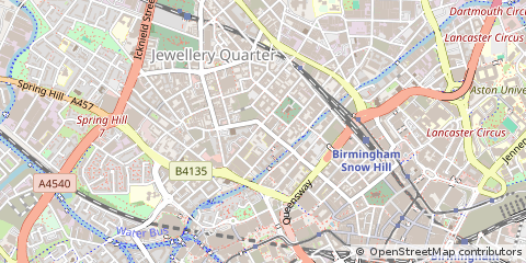 Map of Birmingham, West Midlands