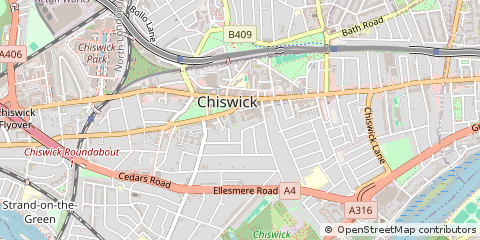 Map of Chiswick, London