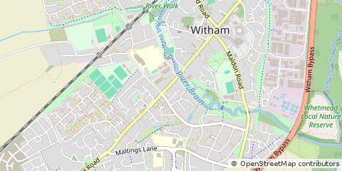 Map of Witham, Essex