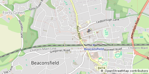 Map of Beaconsfield, Buckinghamshire