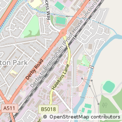 Map of Burton-on-Trent, Staffordshire