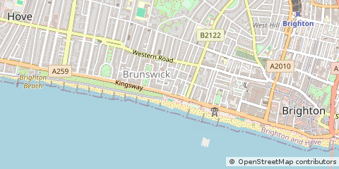 Map of Hove, East Sussex