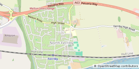 Map of North Ferriby, East Yorkshire