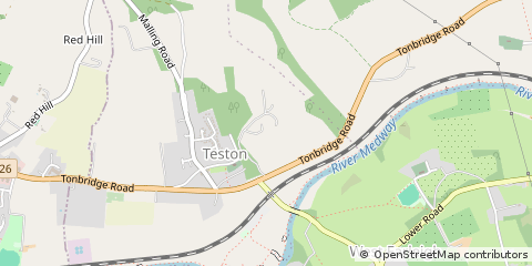 Map of Maidstone, Kent