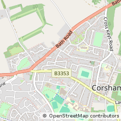 Map of Corsham, Wiltshire