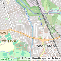 Map of Long Eaton, Derbyshire
