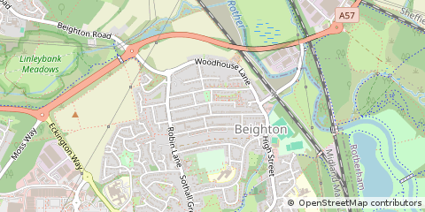Map of Sheffield, South Yorkshire
