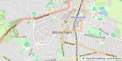 Map of Altrincham, Cheshire