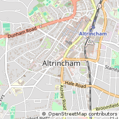 Map of Altrincham, Cheshire