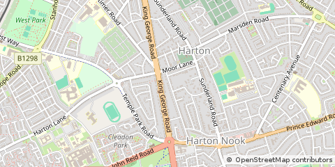 Map of South Shields, Cleveland