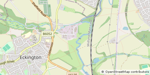 Map of Eckington, Derbyshire