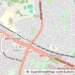 Map of Stoke on Trent, Staffordshire