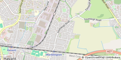 Map of Havant, Hampshire