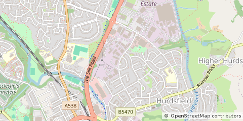 Map of Macclesfield, Cheshire