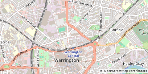 Map of Warrington, Warrington, Cheshire