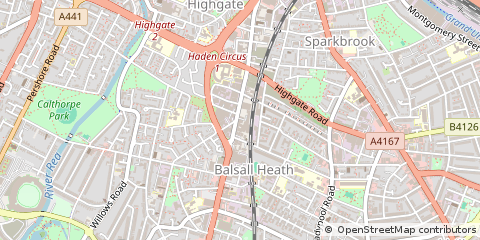 Map of Birmingham, West Midlands