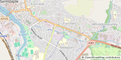 Map of Barnstaple, Devon